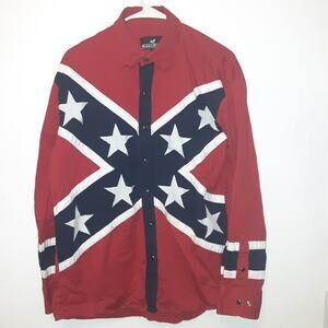 Vintage Western Express Mens Shirt Large Cowboy Pearl Snap Southern Rodeo